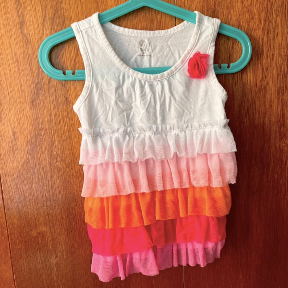 3/$20 Bright Pinks Ruffle Hem Shirt/Dress/Tunic kids 3T
